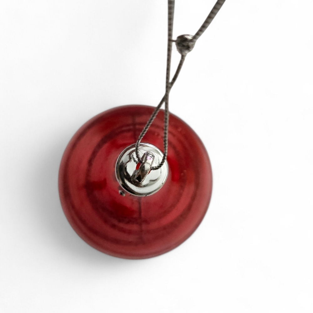 Pier 1 Red Glass Teardrop Ornament Vintage Inspired Christmas Decor” - Picture 4 of 4